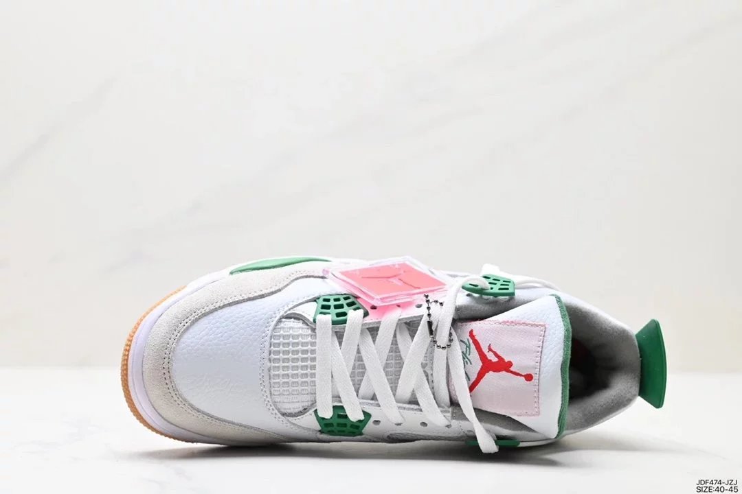 Air Jordan 4 Retro White Cement Grey Sneakers - 23