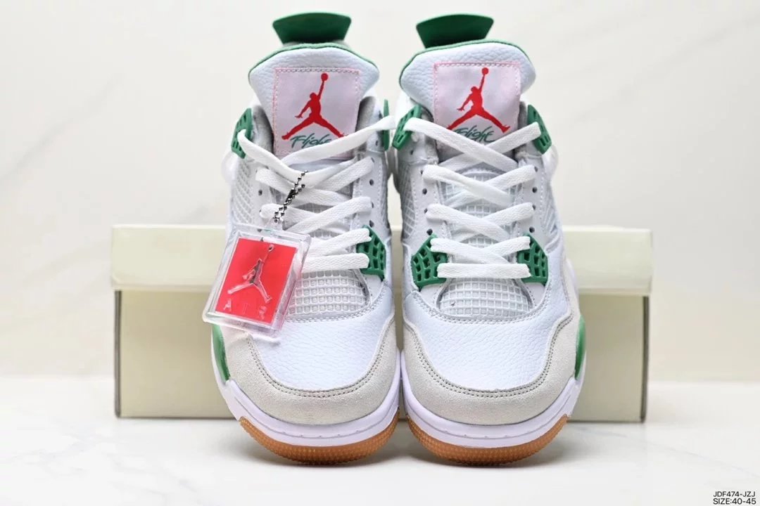 Air Jordan 4 Retro White Cement Grey Sneakers - 26