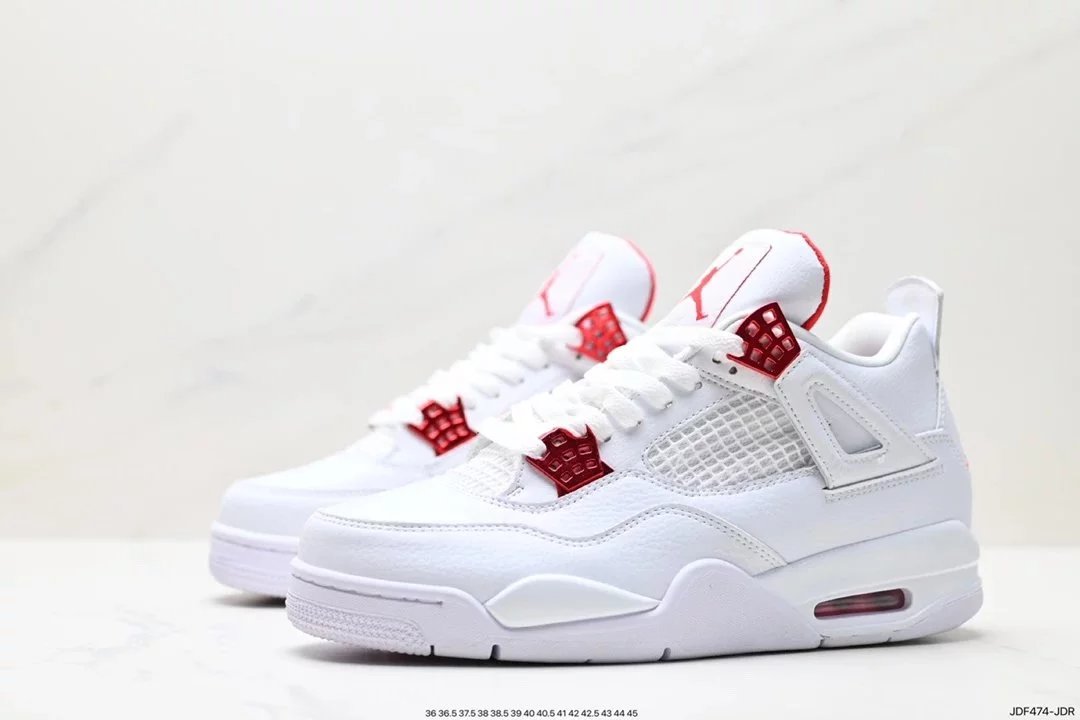 Air Jordan 4 Retro White Cement Grey Sneakers - 59