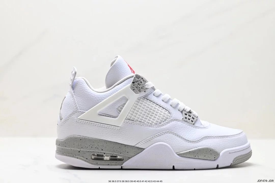 Air Jordan 4 Retro White Cement Grey Sneakers - 65