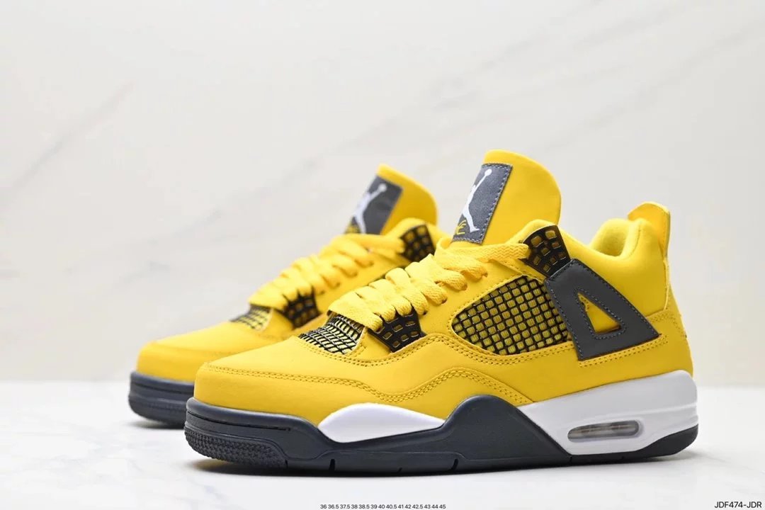Air Jordan 4 Retro White Cement Grey Sneakers - 77