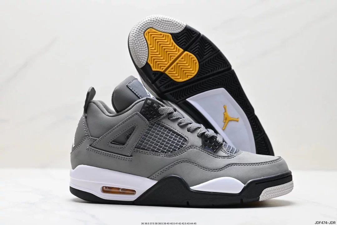 Air Jordan 4 Retro White Cement Grey Sneakers - 87