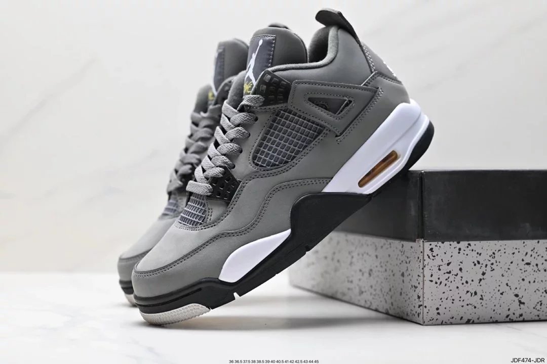 Air Jordan 4 Retro White Cement Grey Sneakers - 90