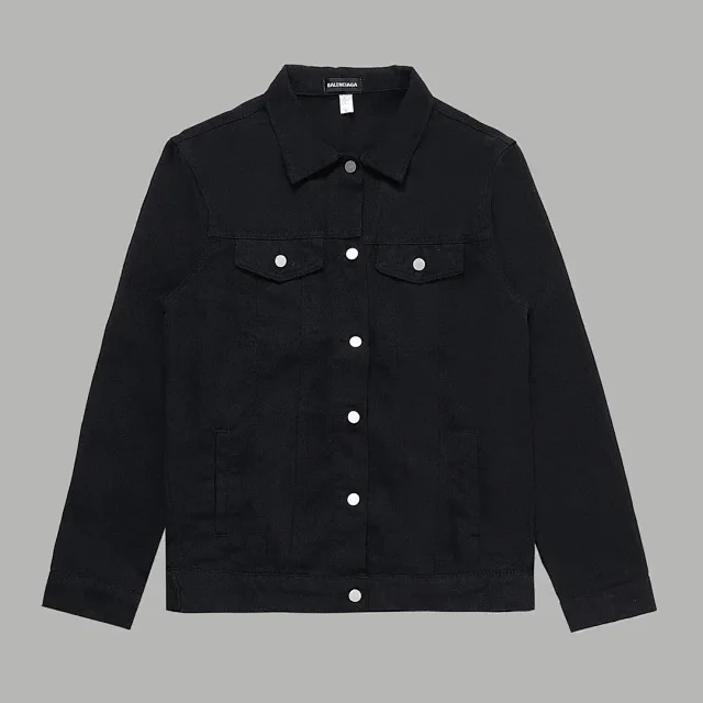 Balenciaga Jackets Logo denim trucker jacket product detail image 17