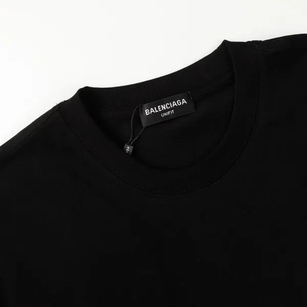 Balenciaga Logo Print Oversized T-Shirt Blue - 26