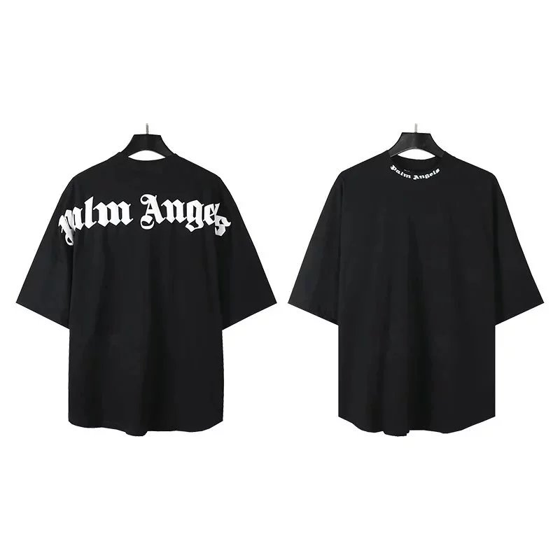 Palm Angels Gothic Logo Oversized T-Shirt White - 14