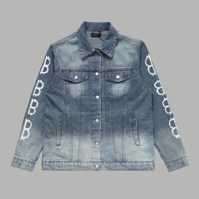 Balenciaga Jackets Logo denim trucker jacket product detail image 26
