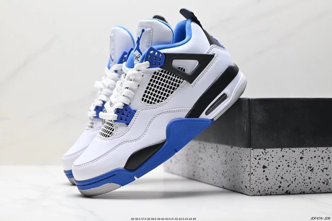 Air Jordan 4 Retro White Cement Grey Sneakers - 53