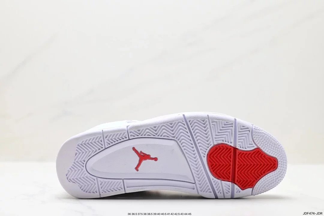 Air Jordan 4 Retro White Cement Grey Sneakers - 61