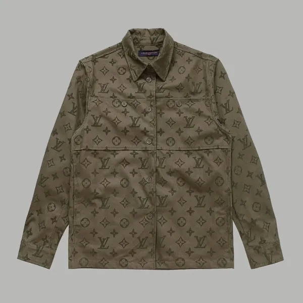 Louis Vuitton Monogram Canvas Workwear Shirt Army Green - 23