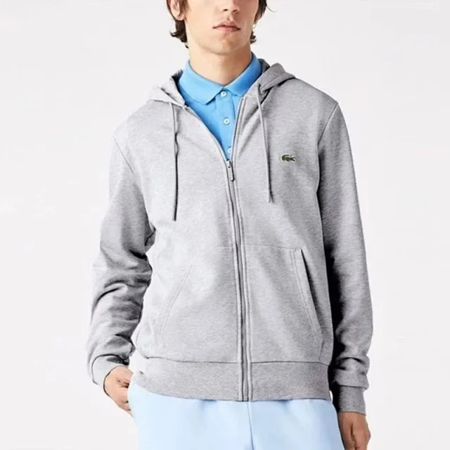 Lacoste Hoodies & Sweatshirts Zip-Up Hooded Sweatshirt with Crocodile Logo product detail image 11