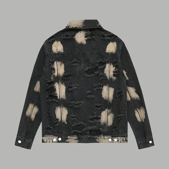 Balenciaga Jackets Logo denim trucker jacket product detail image 52