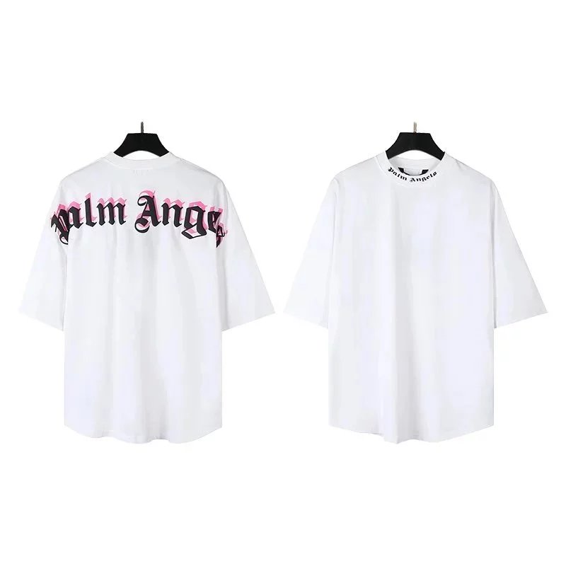 Palm Angels Gothic Logo Oversized T-Shirt White - 28