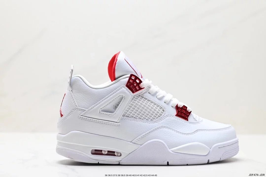 Air Jordan 4 Retro White Cement Grey Sneakers - 56
