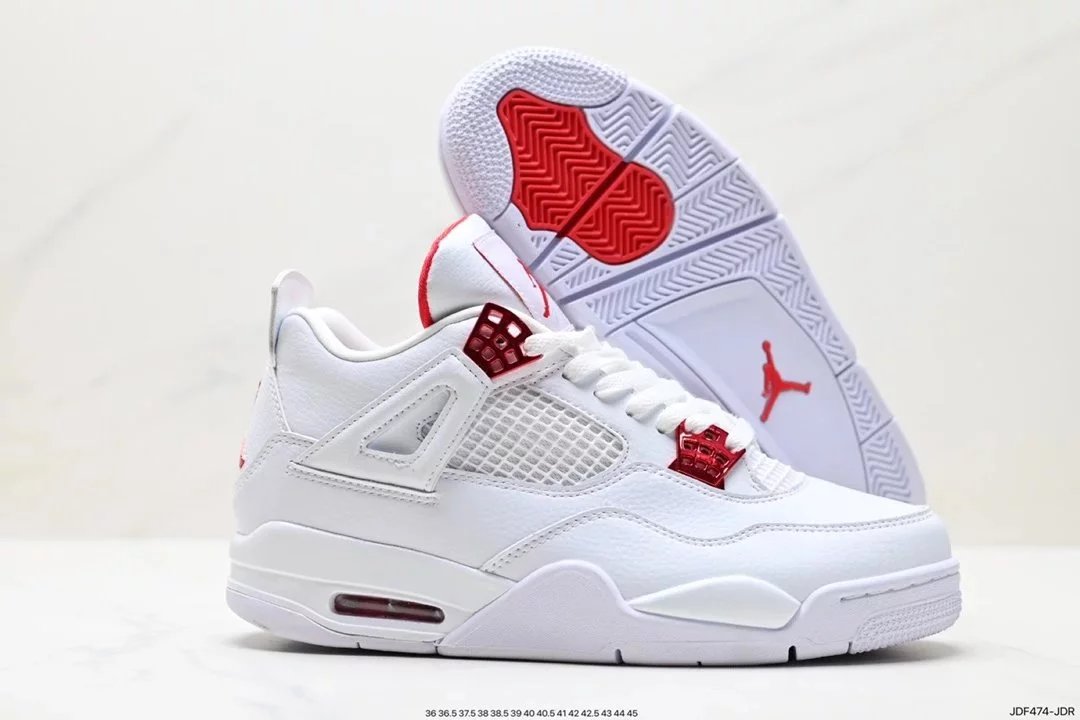 Air Jordan 4 Retro White Cement Grey Sneakers - 60