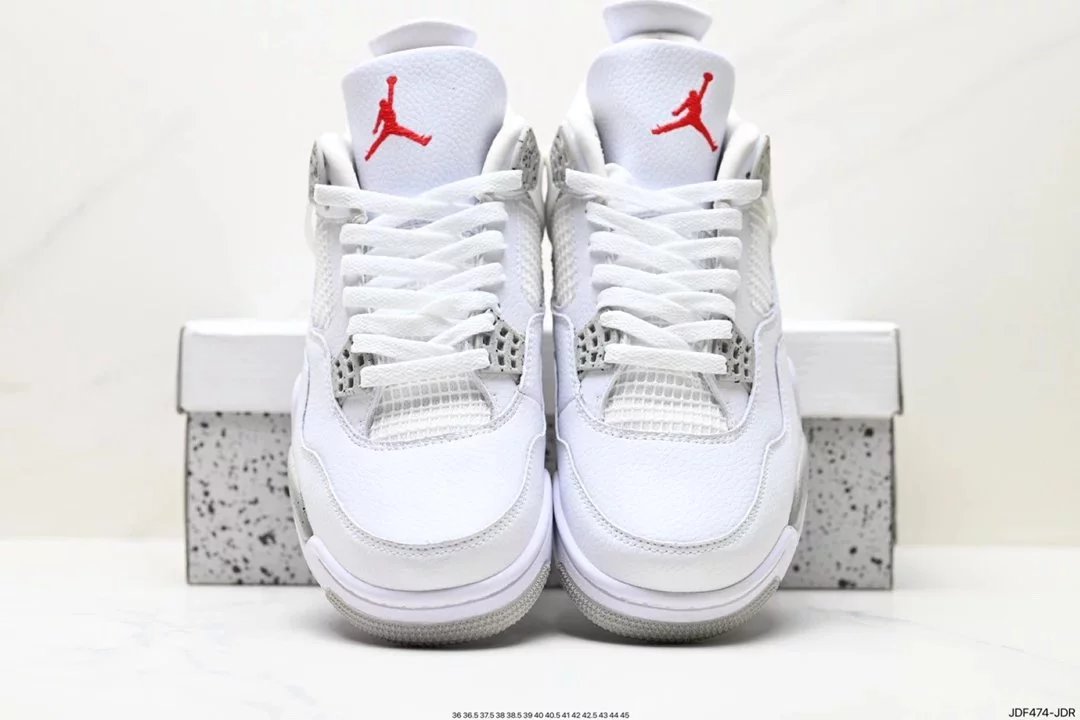Air Jordan 4 Retro White Cement Grey Sneakers - 72