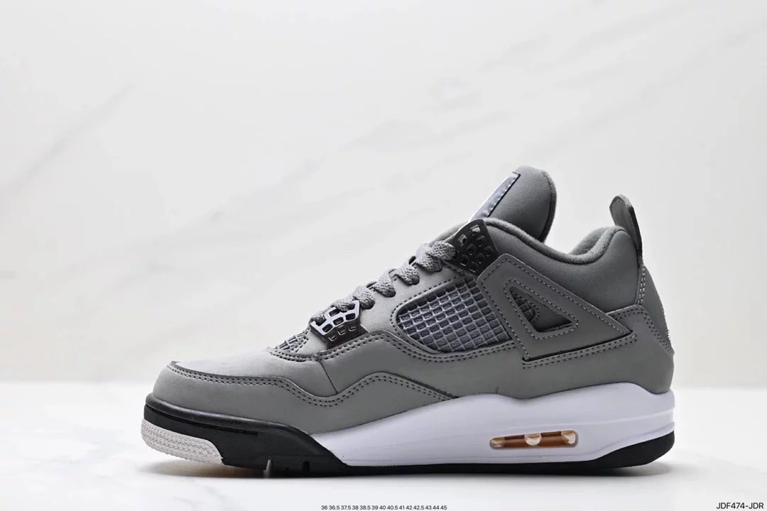 Air Jordan 4 Retro White Cement Grey Sneakers - 85
