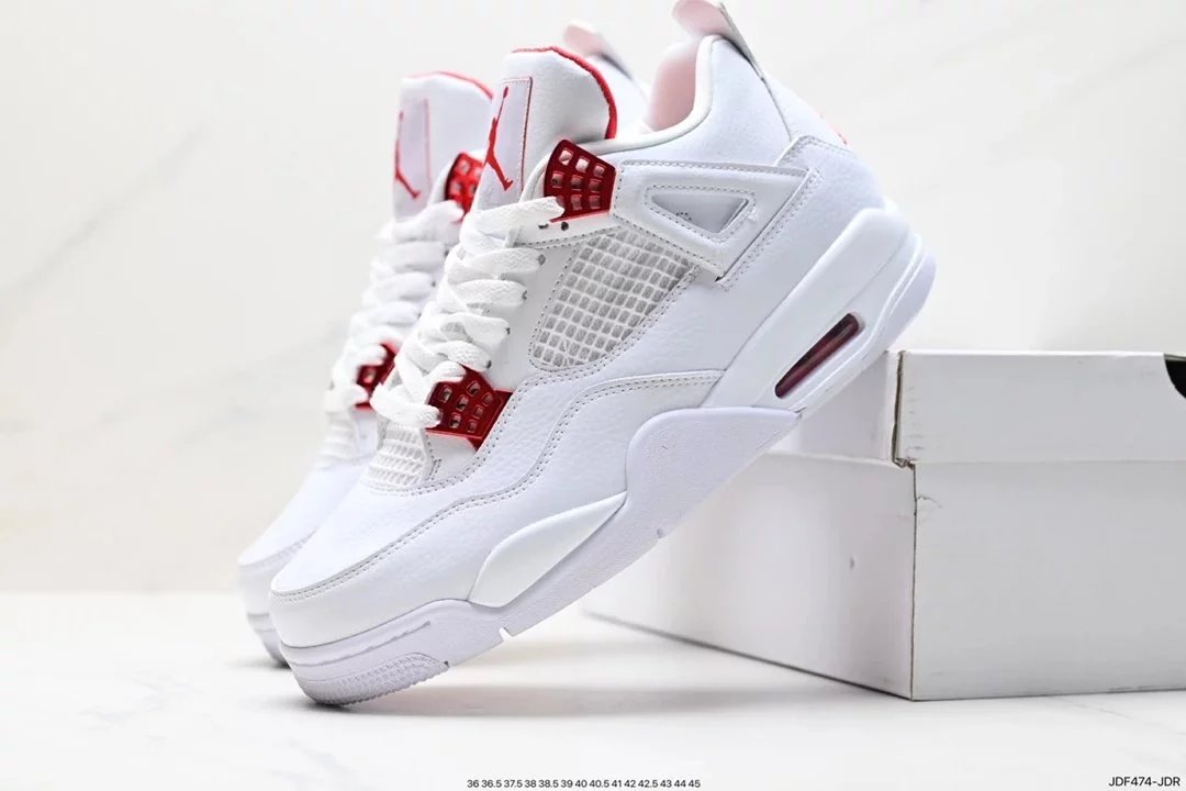 Air Jordan 4 Retro White Cement Grey Sneakers - 62