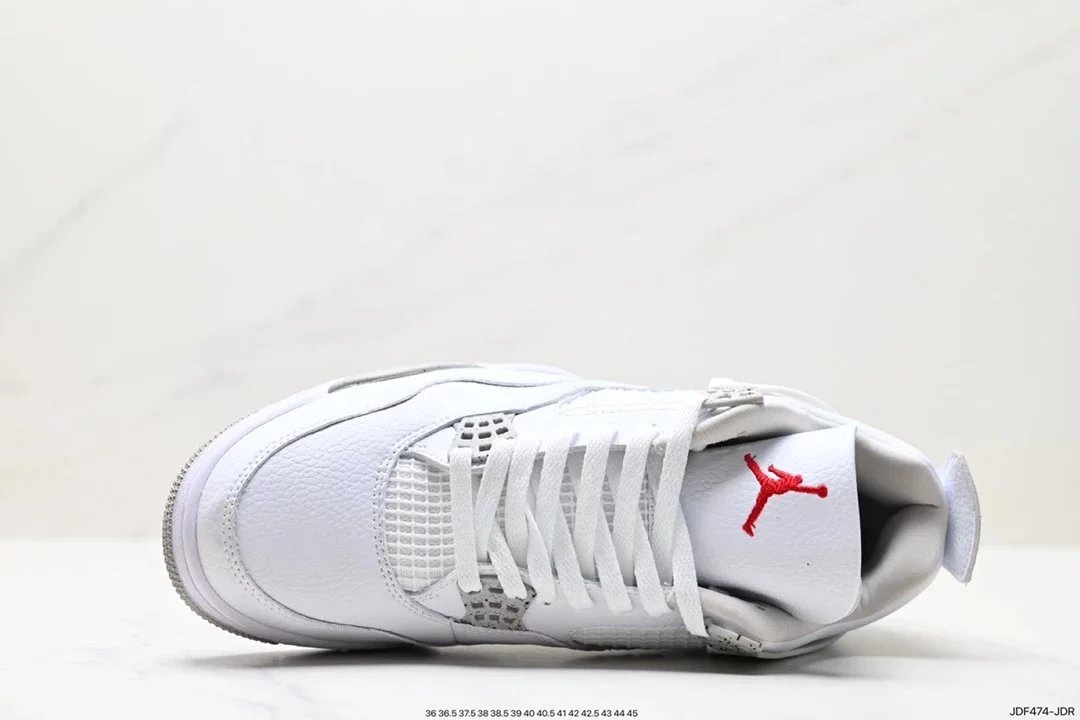Air Jordan 4 Retro White Cement Grey Sneakers - 66