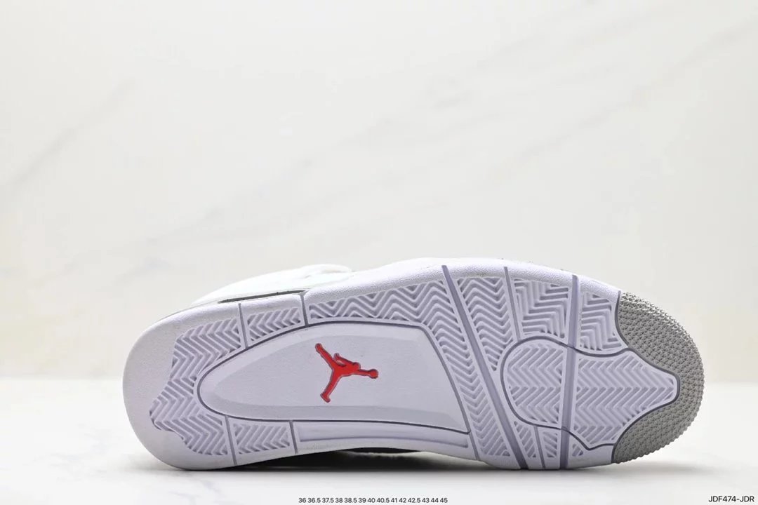 Air Jordan 4 Retro White Cement Grey Sneakers - 70