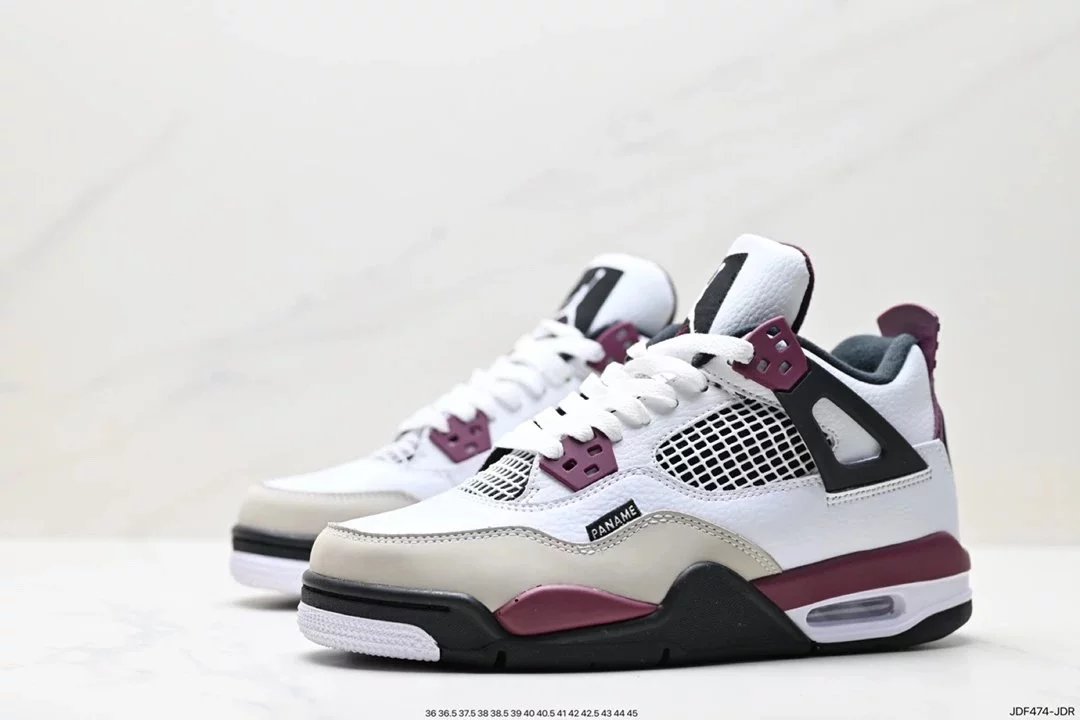 Air Jordan 4 Retro White Cement Grey Sneakers - 28