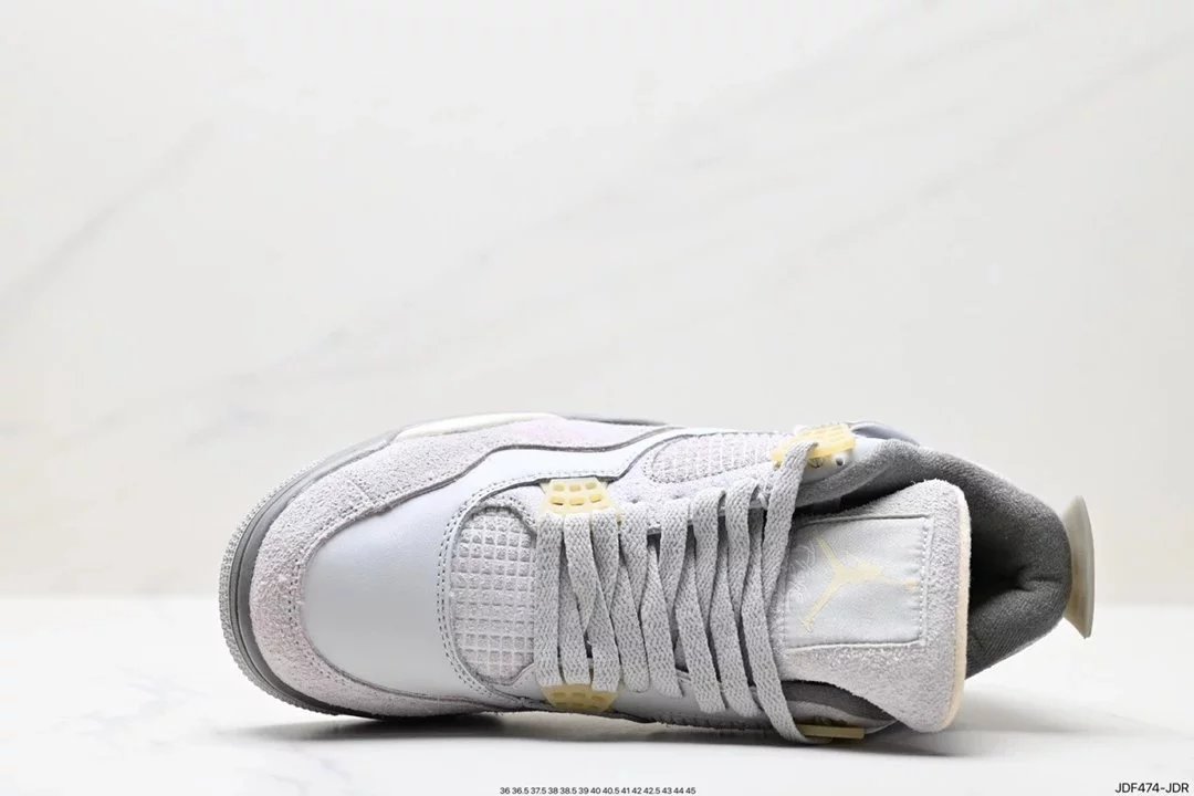 Air Jordan 4 Retro White Cement Grey Sneakers - 93