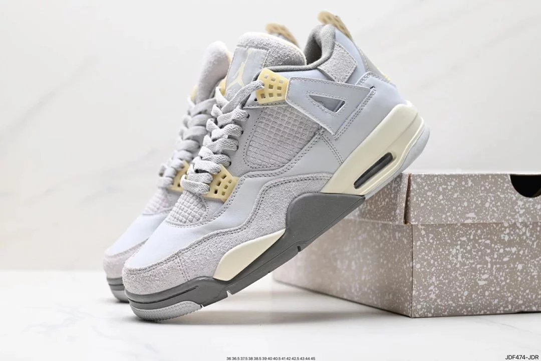 Air Jordan 4 Retro White Cement Grey Sneakers - 98