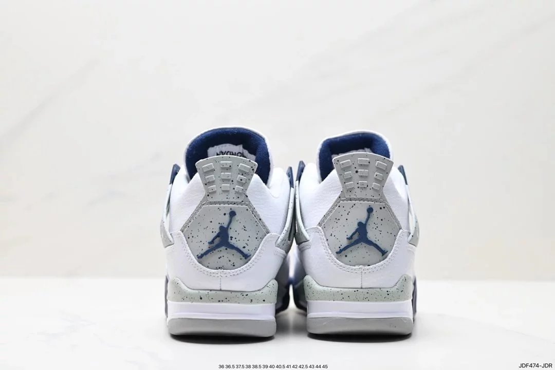 Air Jordan 4 Retro White Cement Grey Sneakers - 43