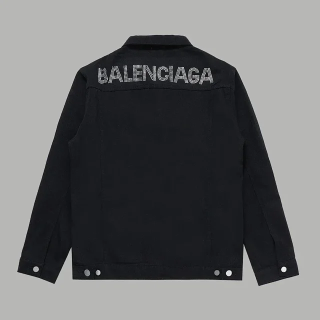 Balenciaga Jackets Logo denim trucker jacket product detail image 18