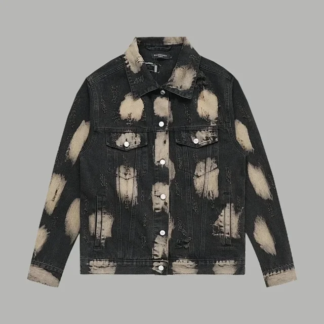 Balenciaga Jackets Logo denim trucker jacket product detail image 51