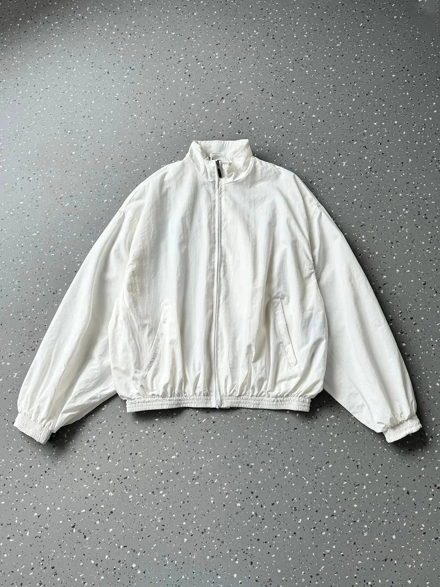 Balenciaga Hooded Windbreaker Jacket in Beige - 62