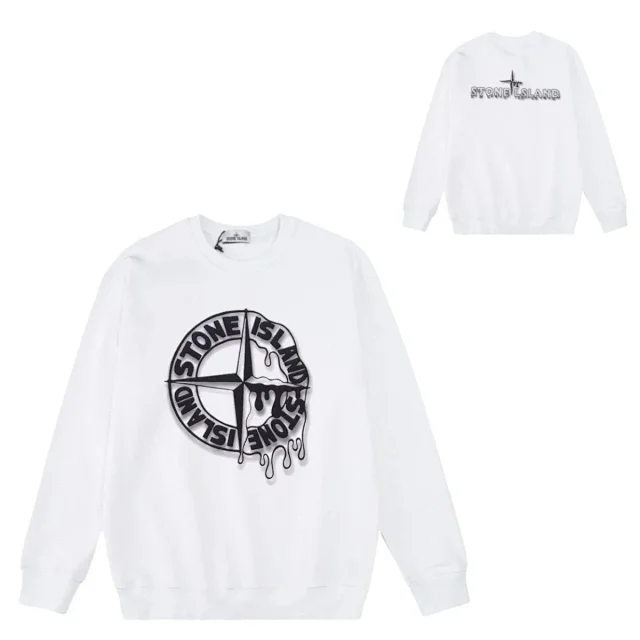 Stone Island Hoodies & Sweatshirts Crewneck sweatshirt with compass sleeve patch product detail image 15