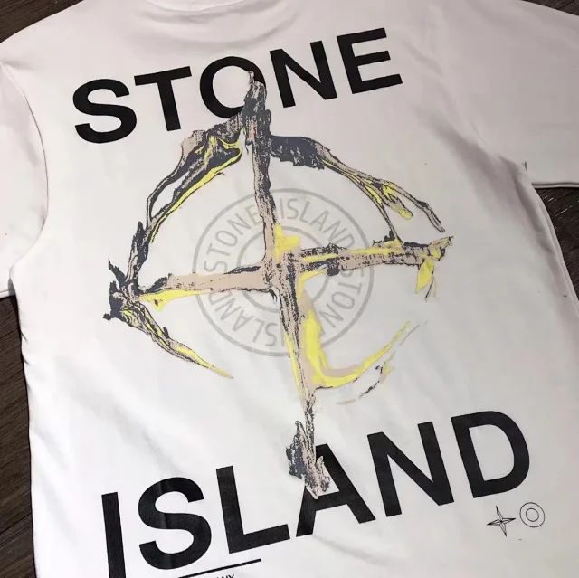 Stone Island T-Shirts 04YHH41 compass-logo short-sleeve T-shirt product detail image 11