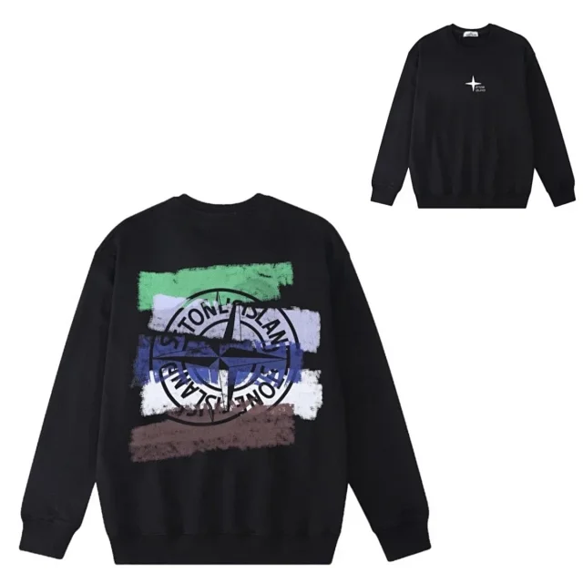Stone Island Hoodies & Sweatshirts Crewneck sweatshirt with compass sleeve patch product detail image 13