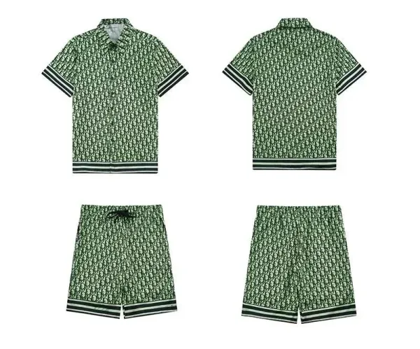 Dior Atelier Paris Embroidered Black Polo Shirt and Shorts Set - 13