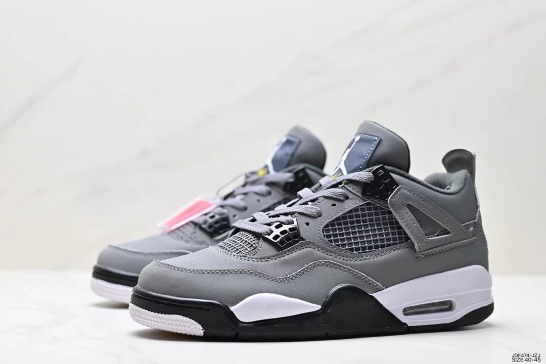 Air Jordan 4 Retro White Cement Grey Sneakers - 12