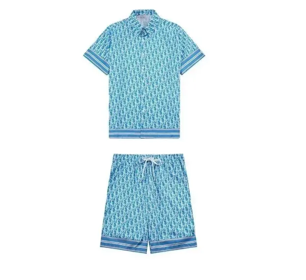Dior Atelier Paris Embroidered Black Polo Shirt and Shorts Set - 12
