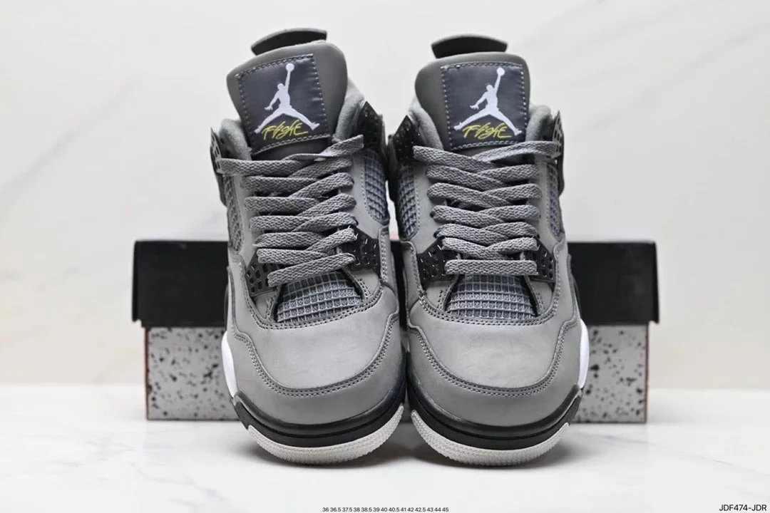 Air Jordan 4 Retro White Cement Grey Sneakers - 89