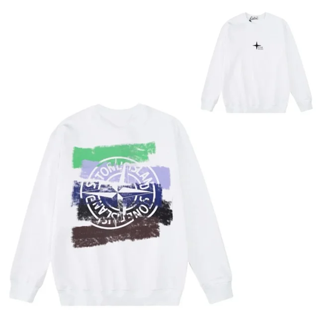 Stone Island Hoodies & Sweatshirts Crewneck sweatshirt with compass sleeve patch product detail image 14