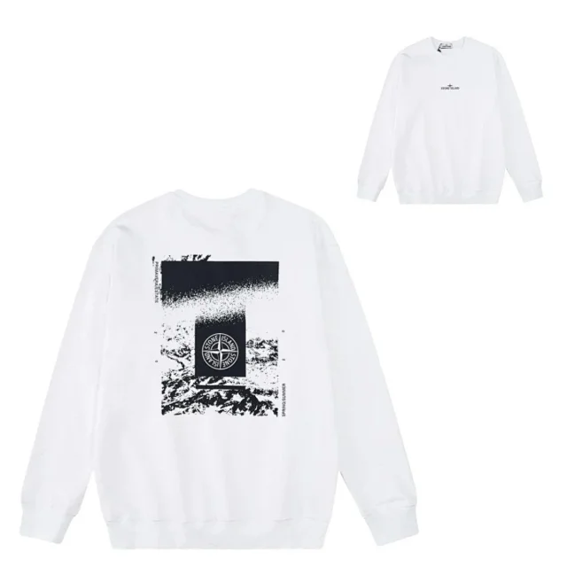 Stone Island Hoodies & Sweatshirts Crewneck sweatshirt with compass sleeve patch product detail image 16