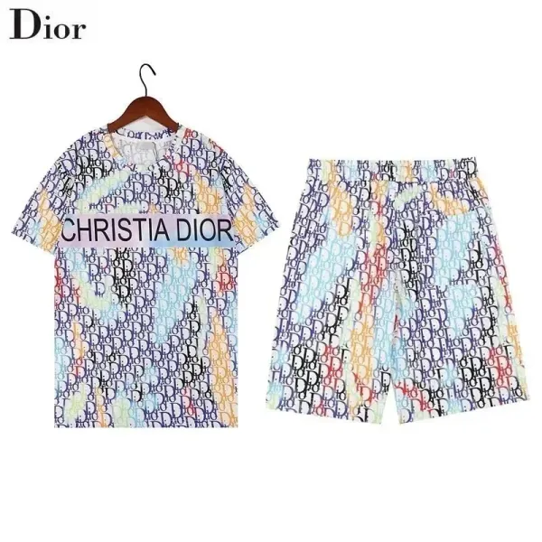 Dior Atelier Paris Embroidered Black Polo Shirt and Shorts Set - 15