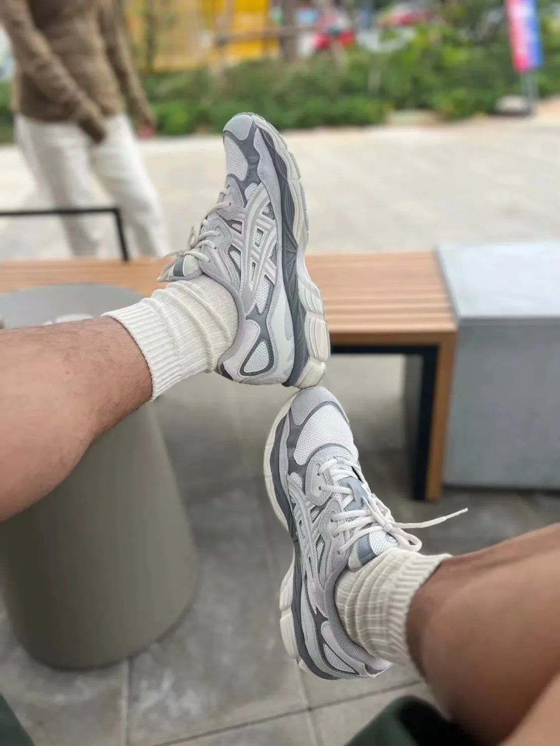 Asics Gel-Kayano 14 White Green Silver Running Shoes - 19