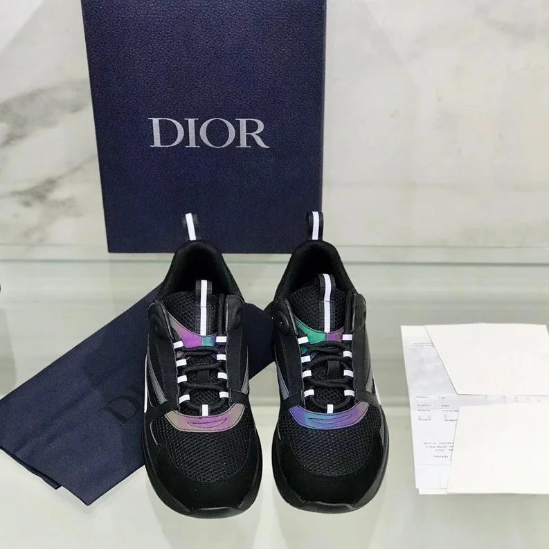 Dior B23 Low Multicolor Iridescent Sneakers - 1