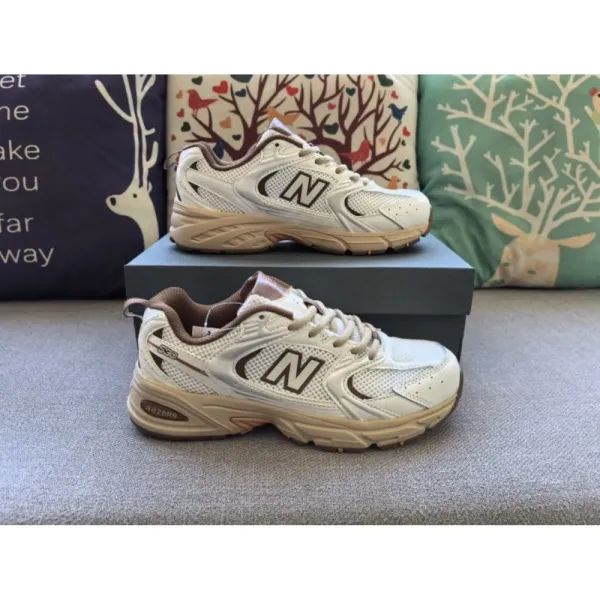 New Balance 530 Beige Cream Chunky Sneakers - 1
