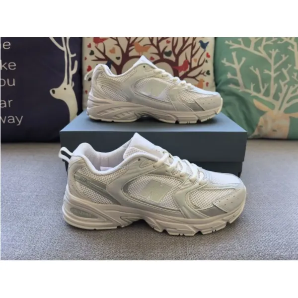 New Balance 990v6 White Sage Green Chunky Sneakers - 1