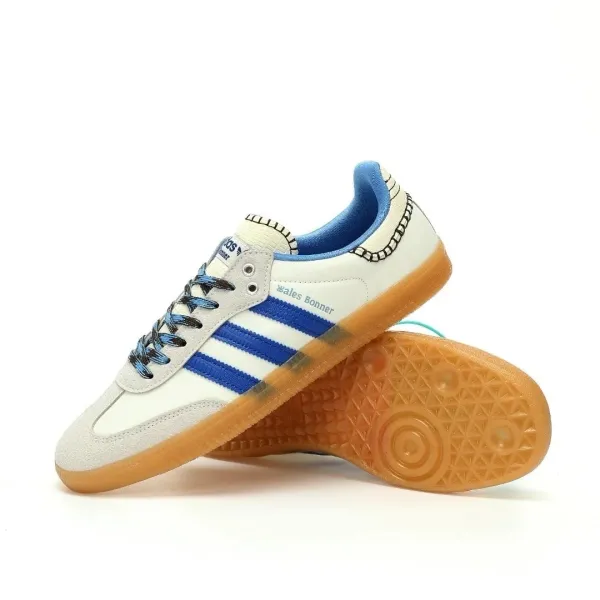 Adidas Samba OG Wales Bonner White Blue Gum Sneakers - 1
