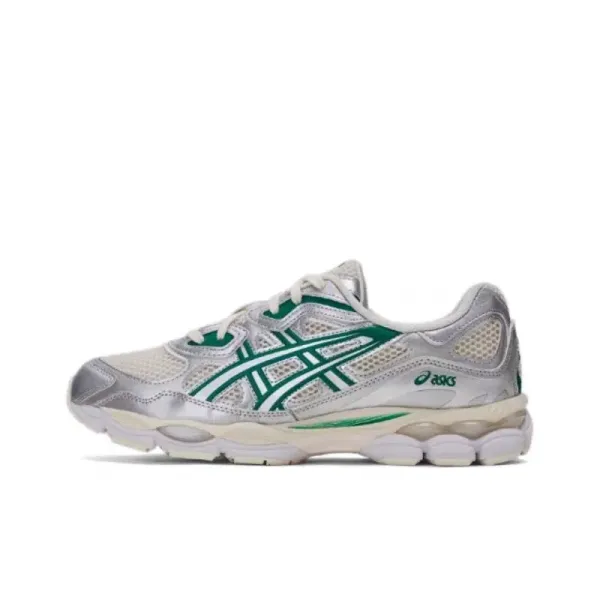 Asics Gel-Kayano 14 White Green Silver Running Shoes - 11