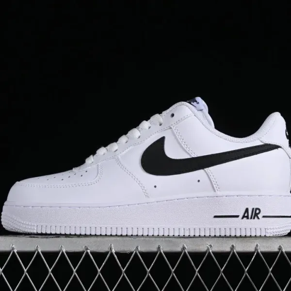 Nike Air Force 1 Low White Black Sneakers - 1