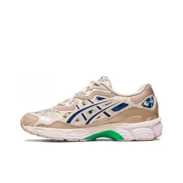 Asics Gel-Kayano 14 White Green Silver Running Shoes - 35