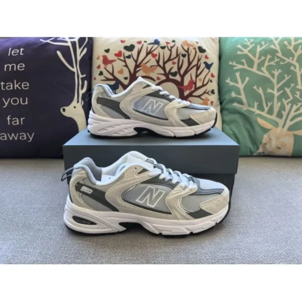 New Balance 990v6 Gray Beige Chunky Sneakers - 1